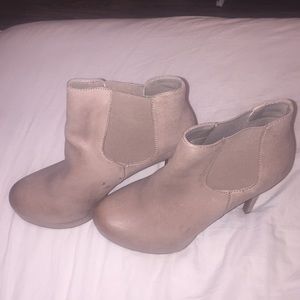Nude Heeled Booties